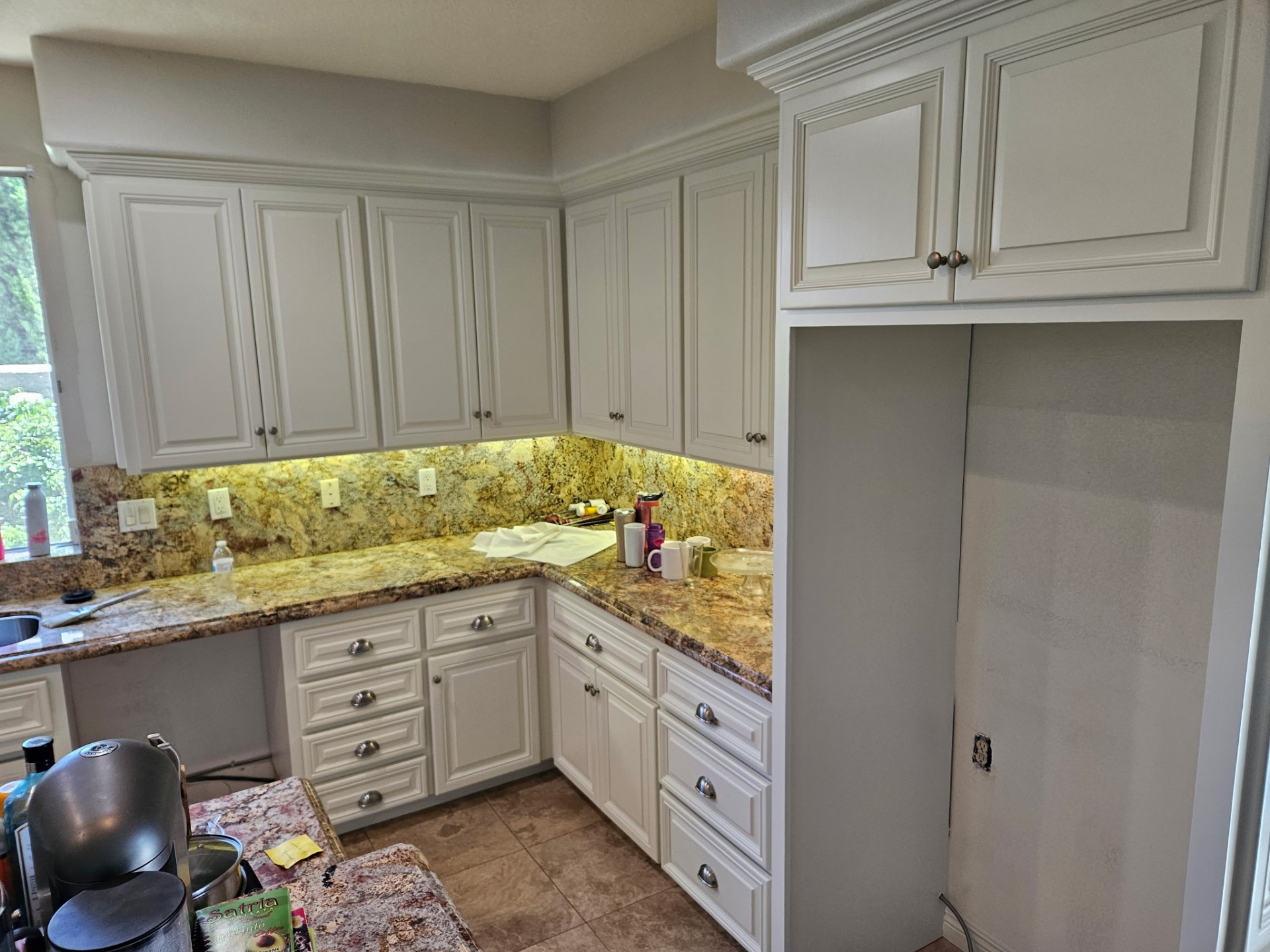Cream Cabinet Refinish after painting