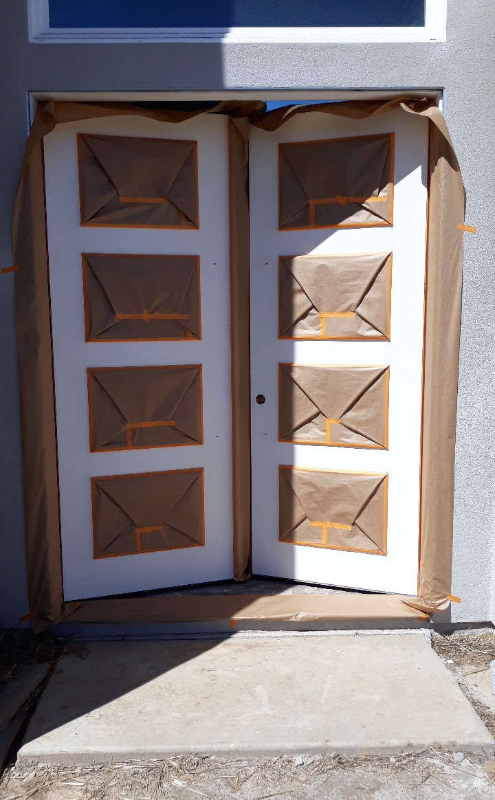 Modern Entry Doors before painting