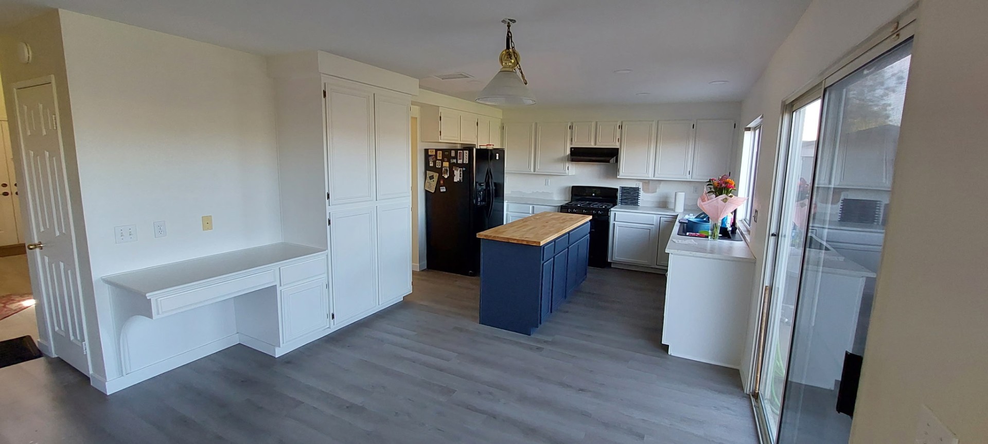 Kitchen Refresh with Navy Island after painting