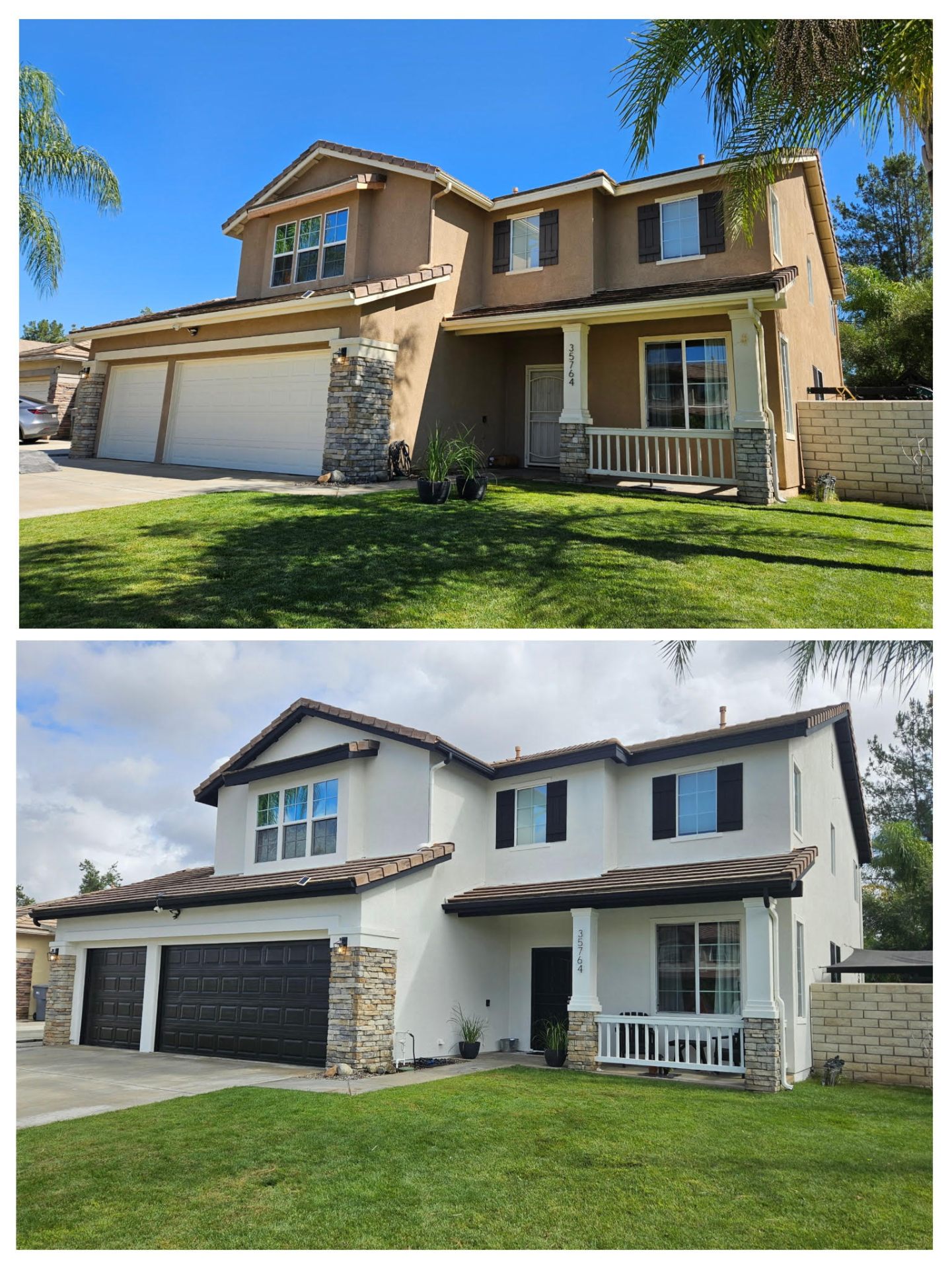 Full Exterior Color Transformation before and after painting