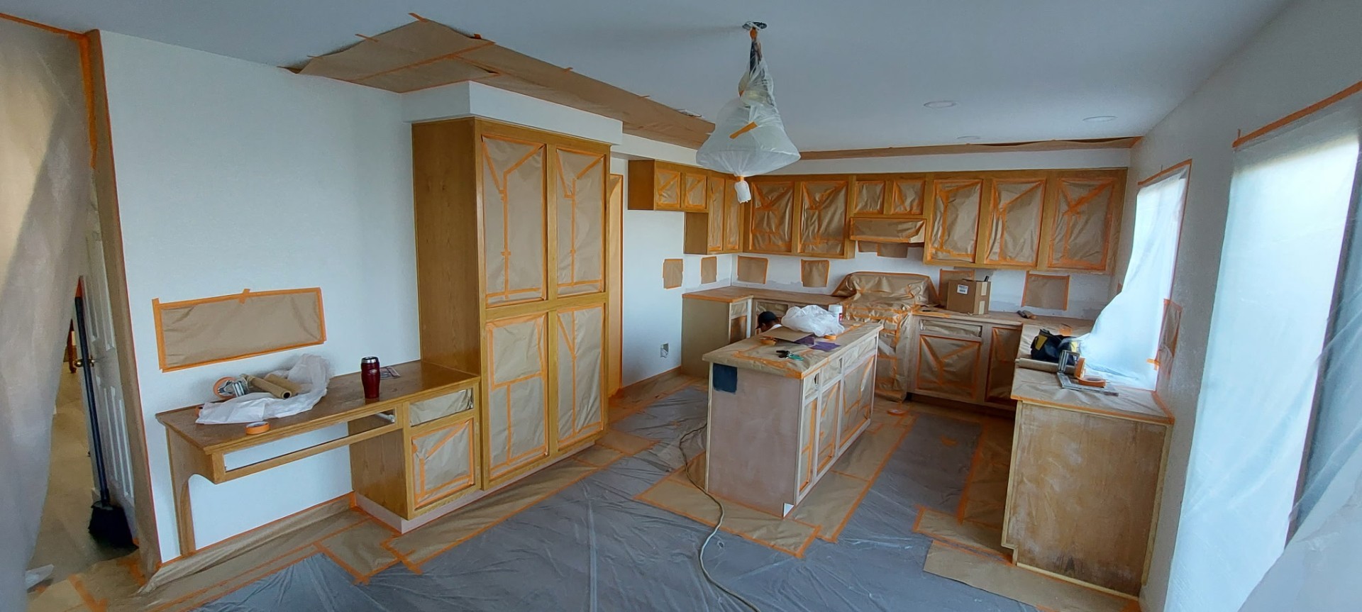 Kitchen Refresh with Navy Island before painting